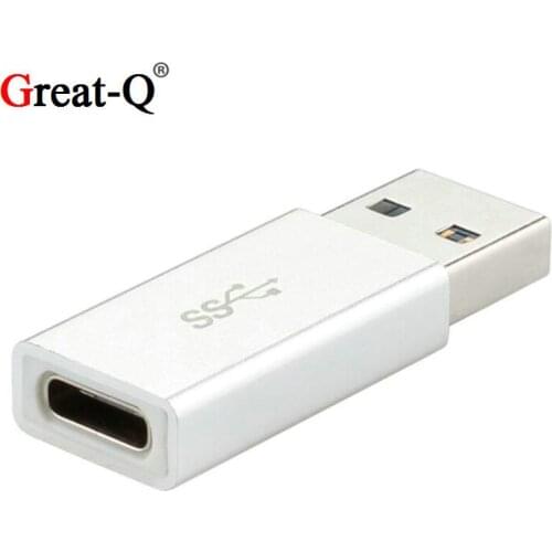 Aluminum Alloy Shell USB 3.1 Type-C Female to Type-A Male Adapter Converter 10Gpbs