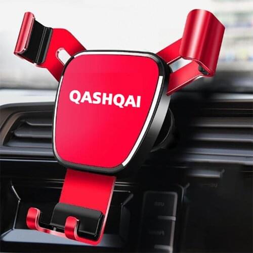 Metal car logo Style On-board Phone Holder Car Air Outlet-Holder Mobile Phone Navigation Gravity Holder For Nissan qashqai 2020