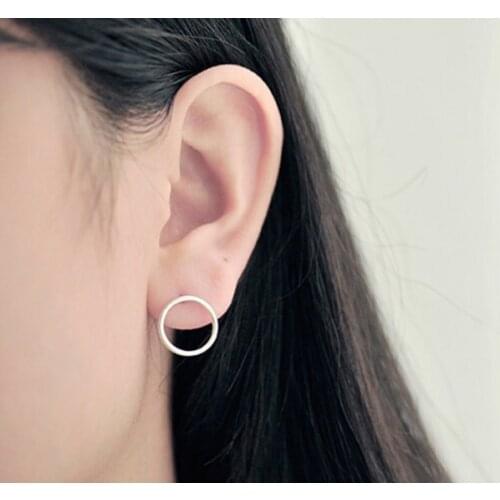 Free Shipping 925 Sterling Silver Earring Jewelry Round Stud For Women/Men Factory Price