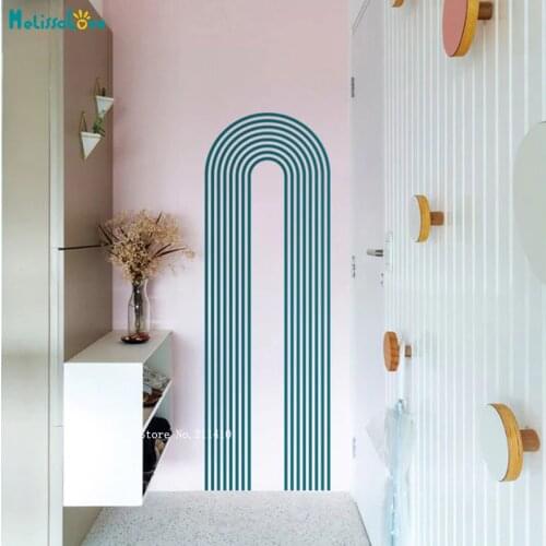 Big Outline Arch Wall Decals Line Sticker Home Decor Living Room Geometric Unique Shape Simple Murals Self-adhesive YT5695