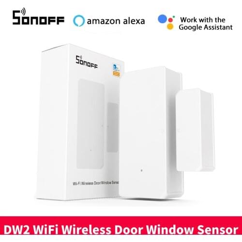 SONOFF DW2 WiFi Wireless Door Window Sensor Detector WiFi App Notification Alerts Smart Home Security Works With EWeLink