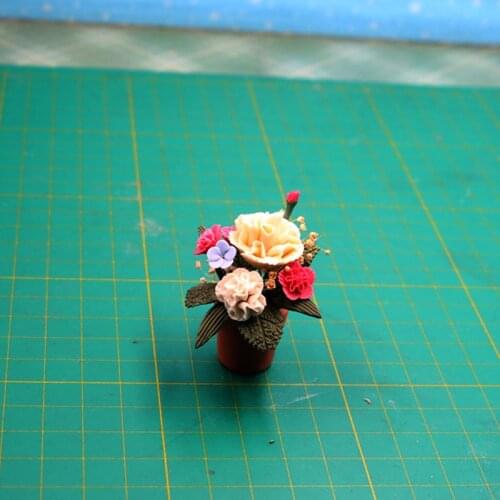 G07-X318 children baby gift Toy 1:12 Dollhouse mini Furniture Miniature rement Doll accessories flower 7508 1pcs