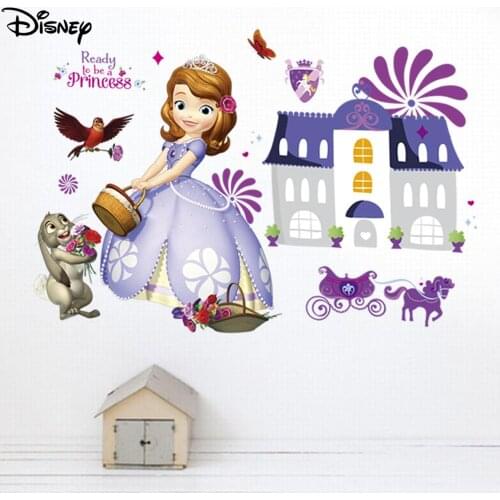 Disney childrens room cartoon stickers Sophia little princess girl room stickers room bedroom decoration stickers