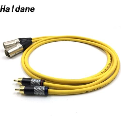 Haldane Pair Carbon Fiber RCA to XLR Balacned Audio Cable RCA Male to XLR Male Interconnect Cable with VDH Van Den Hul 102 MKIII