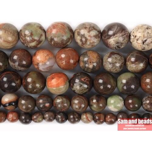 Wholesale Natural Stone Flower Jaspers Agates Beads 15" Strand 4 6 8 10 12MM Pick Size For Jewelry Making FJB21