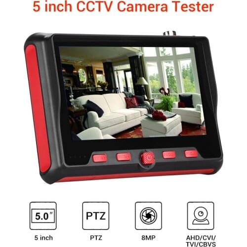 CCTV tester Camera Monitor 5 inch Security Camera 8MP HD 1080P 4 in1 TVI CVI AHD CVBS Test Portable PTZ Control test cam tester