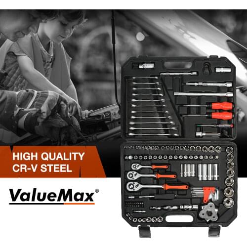 ValueMax 27PC Hand Tool Sets Socket Set Car Repair Tool Kit Set Workshop Mechanical Tools Box for Home Screwdriver Kit