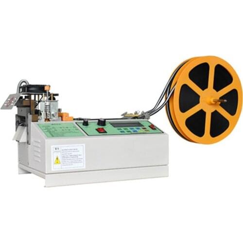 988 Computer Hot and Cold Cloth Belt Tape Cutting Machine Auto Magic Adhesive Tape Zipper Webbing Machine Elastic Cut Tool