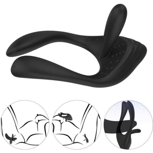 Penis Corrector Soft Compact Silicone Vibrating Delay Ejaculation Lock Ring for Male Masturbators