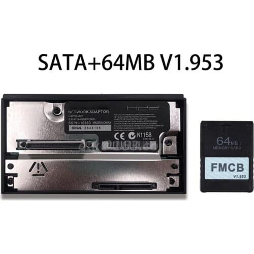 HOT-Suitable for PS2 Game Console Sata Network Adapter V1.953 FMCB Memory Card 8MB 16MB 32MB 64MB
