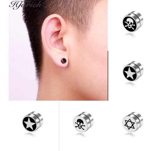 Hfarich No Hole Magnet Earrings Keepsake Generous Best Lovers Jewelry Wholesale Super Hero Men Simple Accessories For Women Love