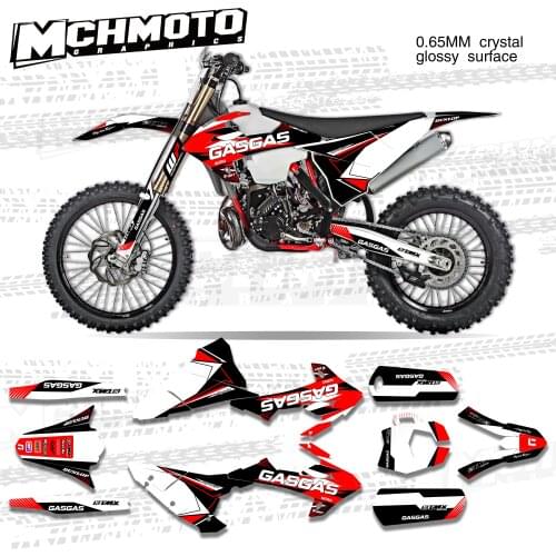 MCHMFG for Custom Team Graphics Backgrounds Decals Stickers Kit For GASGAS EC 2018 2019 2020 Decals Stickers