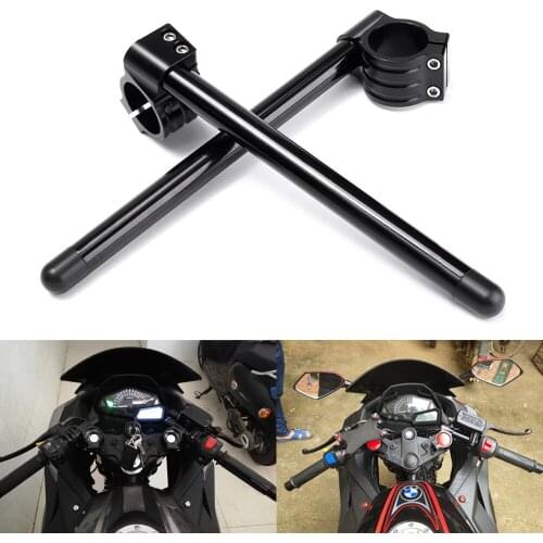 Motorcycle Handlebar Racing Adjustable CNC 31 32 33 35 36 37 39 41 43 45 48 50 51MM Handlebar Cafe Racer Clip On Fork Handle Bar
