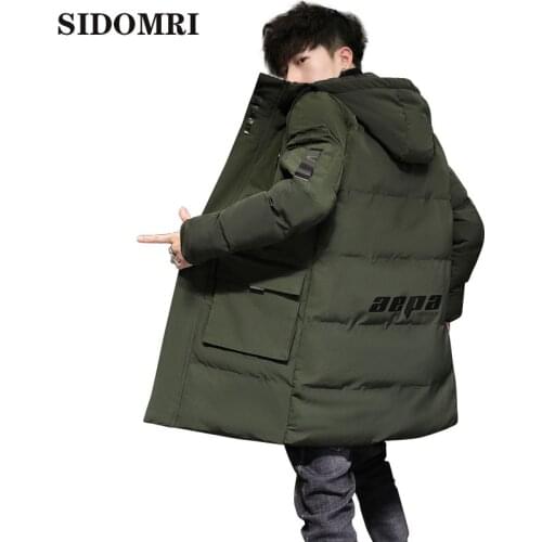 Men Parka Big Pockets Casual Jacket Hooded Solid cotton-padded clothes New Winter suits windproof thickened coats