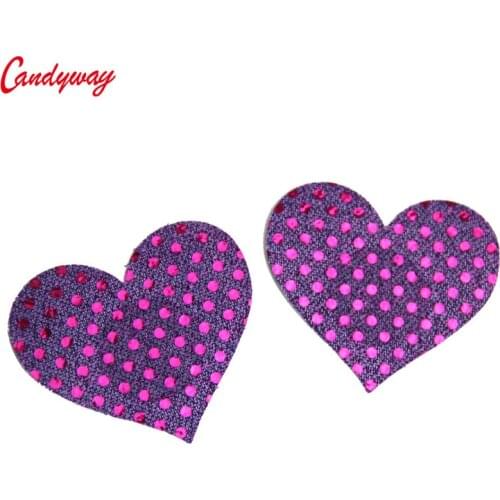 4 colors Breast Adhesive Sequin decorate Paste Bra Nipple Cover Sticker Heart Shape Sexy Women Milk Paste erotic lingerie Sex