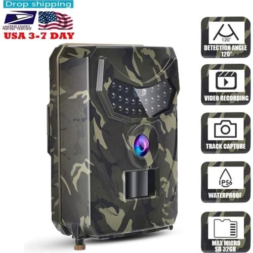 New Camouflage PR100 Hunting Camera Photo Trap HD 1080 12MP Wildlife Trail Night Vision Trail Thermal Imager Video Cameras