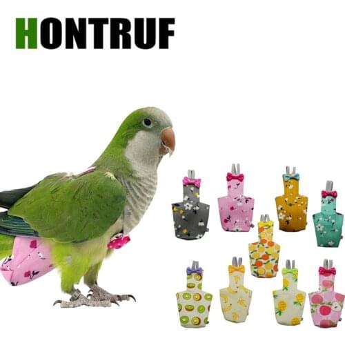 Bird Clothing Parrot Clothes Cockatiels Monk Parakeet Peony Parrot Budgerigar Small Medium Pet Bird Diapers Parrot Flight Suit