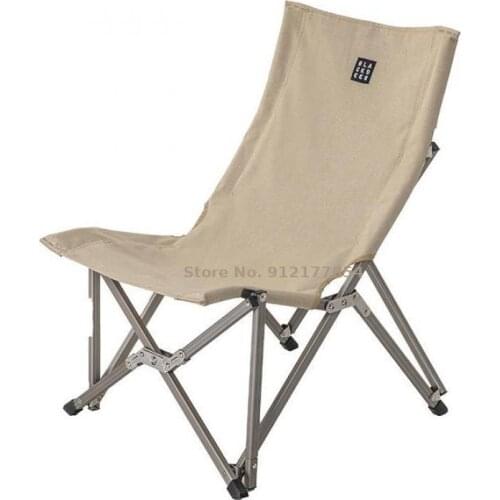 Outdoor portable folding chair camping fishing backrest stool aluminum alloy leisure beach recliner