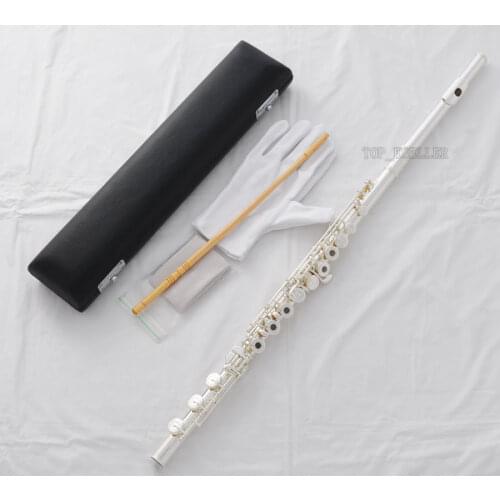 Professional Cupronickel Silver C Key Flute 17 Open Hole B Foot Split E Offset G
