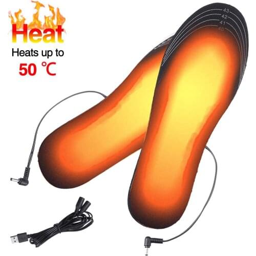 Heated Shoe Insoles Feet Warm Sock Pad Mat Electrically USB Heating Insoles Washable Warm Thermal Insoles Unisex Outdoor Winter