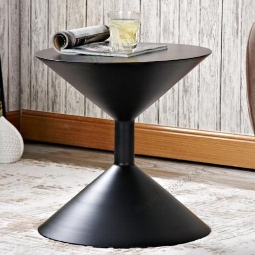 Customized Sofa High Corner Table Simple Living Room Creative Coffee Side Table Artistic Personality American Metal Corner Table