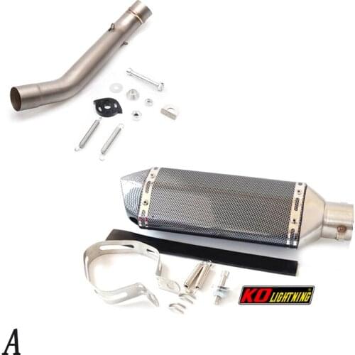 Slip On Motorcycle Exhaust Mid Connect Tube And Vent Pipe Stainless Steel Exhaust System For Kawasaki Z750 2007-2013