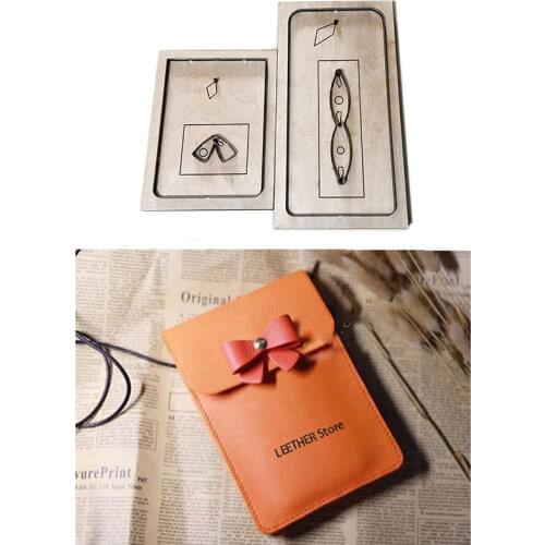 Japan Steel Blade DIY leather craft cell phone shoulder bag card holder wooden die knife mould hand punch tool template 180*130