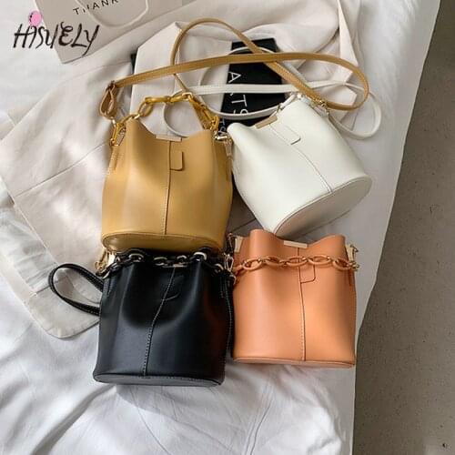 2021 oval temperament simple chain handbag summer new trend bucket bag shoulder diagonal bag