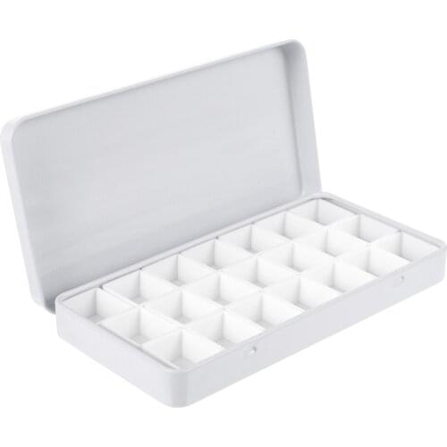 1 Set Empty Watercolor Tin Watercolor Sub-packing Pans Set Iron Storage Box