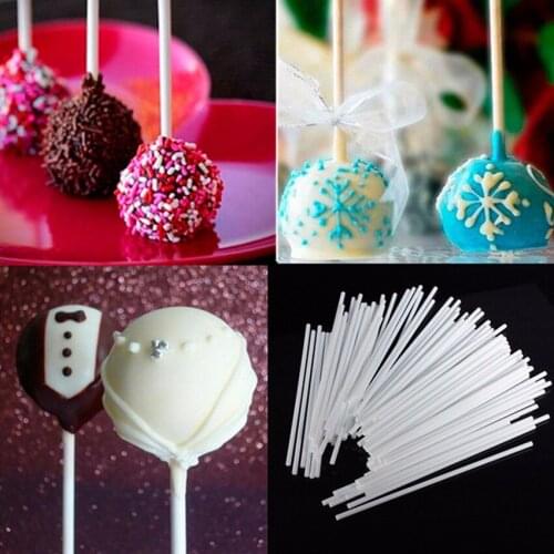 100PCS 8cm Lollipop Stick and 1PCS Silicone Lollipop Mold Baking Pastry Mould Diy Candy Chocolate Cake Decorating Accessories