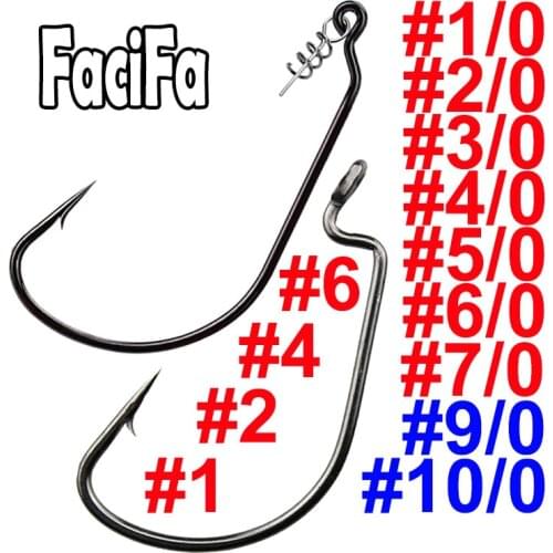 20pcs Wide Gap Worm Fishing Hooks Jig Crank Big Bass Hook Black High Carbon Steel Crank Barbed Hook for Soft Fishing Lure
