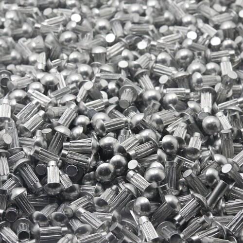 30pcs M2 knurled solid rivets semicircular head big head rivet home decoration bolts 3mm-8mm length