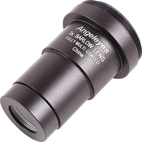 Barlow Mirror Astronomical Telescope Double Mirror Black 3X 1.25 Inch Universal