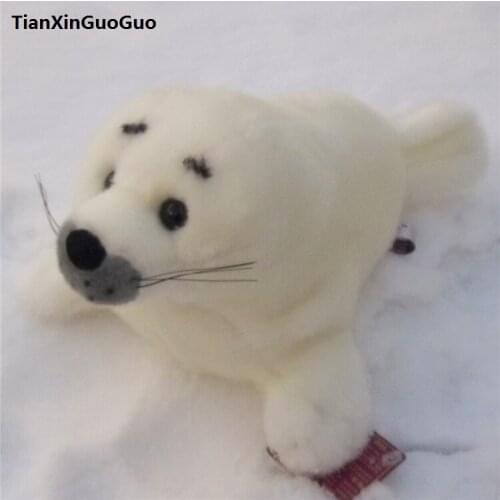 Large 42cm white seal plush toy,soft doll throw pillow toy birthday gift h2129