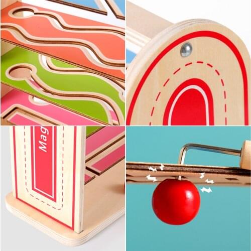 Wooden Bead Maze Brain Teaser Educational Baby Toys Montessori Toy