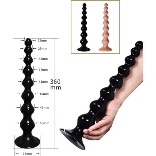 Long Anal Plug Beads Anus Balls Butt Plug Ass Dilatador Anal Dildo Masturbation Erotic Sex Toys for Woman Men Prostate Massager