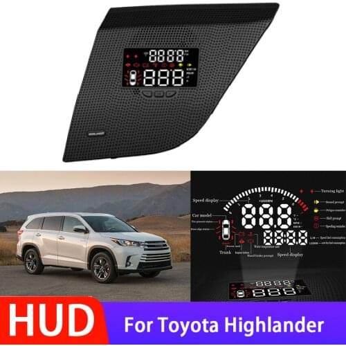 Electronic HUD Head-Up Display OBD for Toyota Highlander Car Speed Projector Head-Up Display To Transform Auto Parts