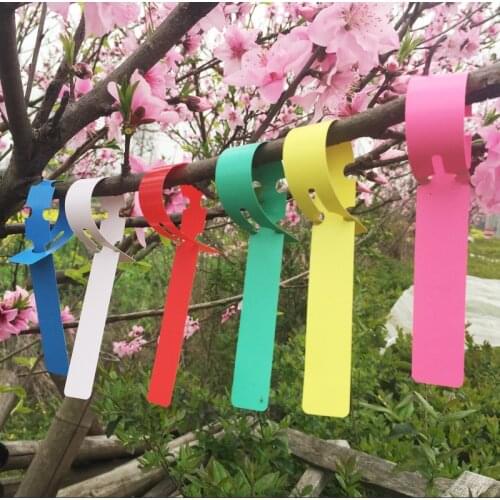 100pcs/lot Plant Label Gardening Label Flower Plastic Ring Label Waterproof Label Plastic Marker