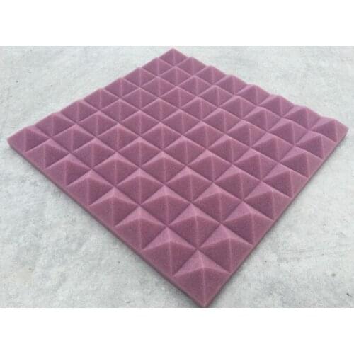 [ Fly Eagle ] Purple 25x25x5cm Acoustic Foam Sound Treatment Absorption Wedge Tiles Studio/Music