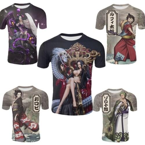 Anime One Piece Luffy Zoro T Shirt 3D Print Tshirt Cosplay Nami Usopp Nico Robin Unisex Loose Top T-shirt Short Sleeve Tee Tops