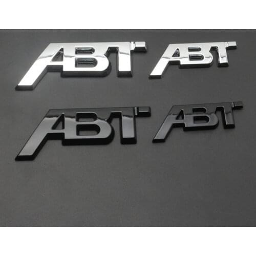 Chrome Silver Matte Glossy Gloss Black ABT 3D Stickers Adhesive Rear Side Body Car Badge Emblem Stickers Logo for Audi VW