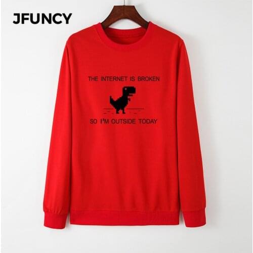 JFUNCY 2020 Autumn Plus Size Women Hoodies Casual Hoody O Neck Long Sleeve Pullover Fashion Print Woman Tops Mujeres Sweatshirt