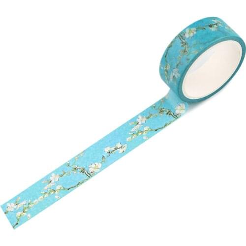 LX242 Almond Blossom Flowers Washi Tape Adhesive Tapes DIY Masking Tape Stickers Decorative Stationery Tapes Office Supplies