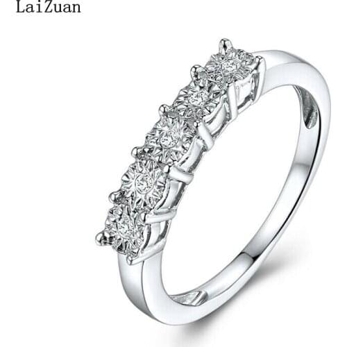 Natural SIH Diamond 10K White Gold Engagement Wedding Gift Generous Band Ring