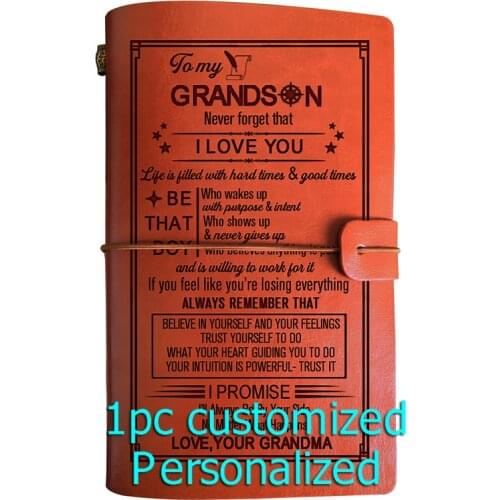 Engraved Leather journal personalized gifts to my husband BJ269 Customized Notebook A5 Dropshipping Supplier US Store Diary