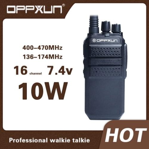2021 New OPPXUN T3 10W High Power 10W High Power Walkie Talkie Long Range 10km VHF/UHF dual Band A Two Way Radio Pofung