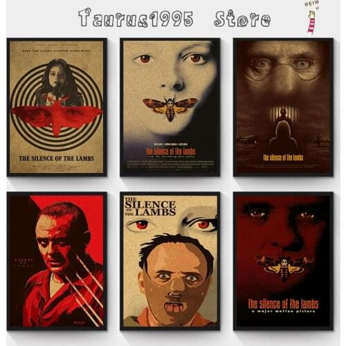 New Vintage Classic film The silence of the lamb poster bar home room decor kraft paper vintage poster wall sticker