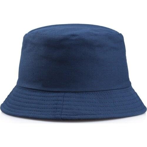 Black White Solid Bucket Hat Unisex Bob Caps Hip Hop Gorros Men women Summer Panama Cap Beach Sun Fishing boonie Hat