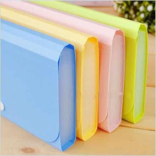 File Document Folder Bag Bills Receipts Pouch Card Holder Case Durable PP Organizer Bags Color Random 12 Layers