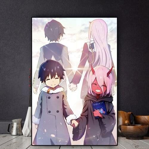 Anime Manga Darling In The Franxx Art Posters Canvas Painting Posters and Prints Cuadros Wall Art Picture for Living Room Decor